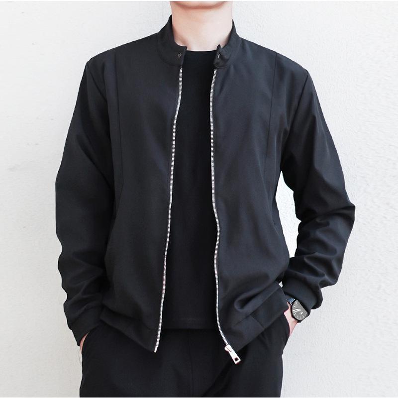Men's Casual Loose Stand Collar Plus Size Jacket for Spring and Autumn