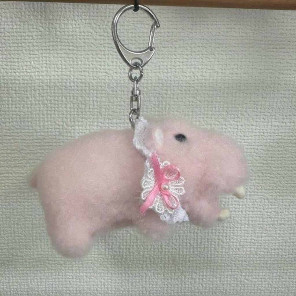 Bambussprossen Flauschige Serie Nilpferd Rosa 50014 Ca.. H10cm