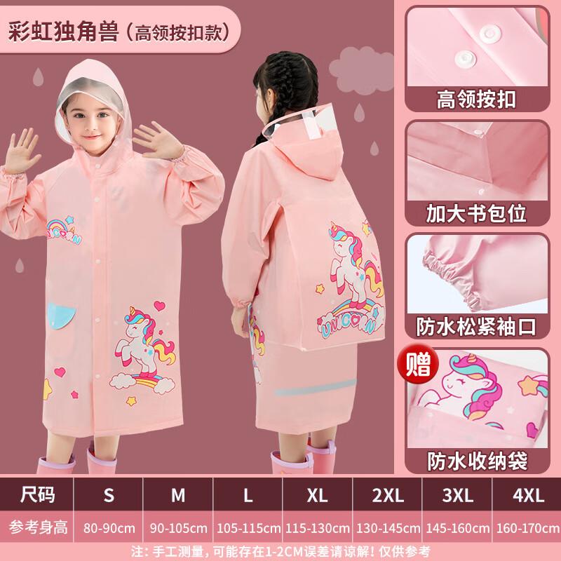 Kids Full Body Rain Poncho with Backpack Slot