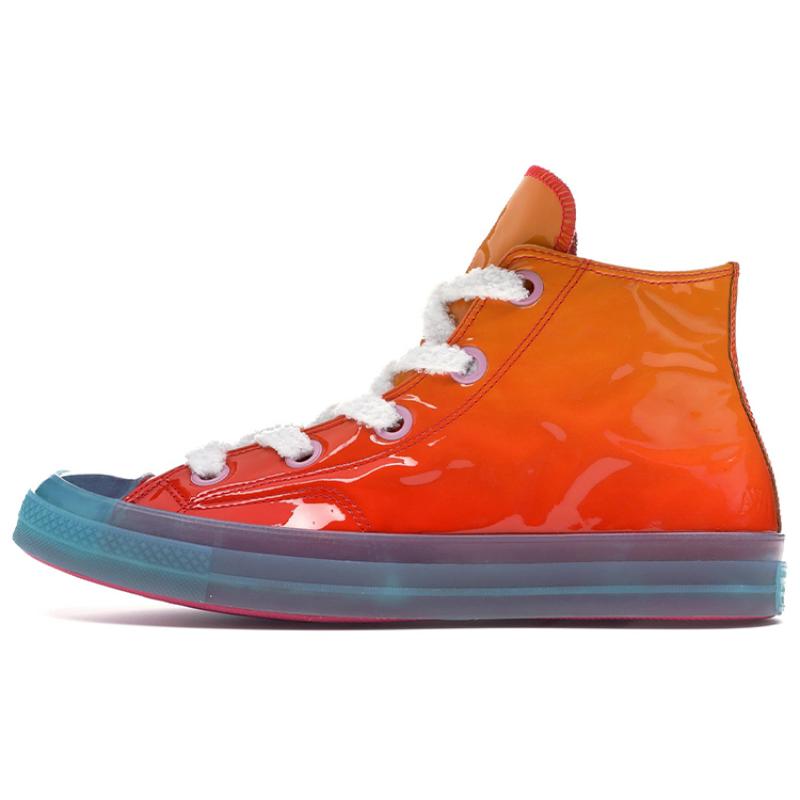 

J.W.Anderson x Converse 1970s Chuck Taylor Hi Toy Удобные Нескользящие Легкие Высокие Кеды для Скейтбординга Унисекс Оранжевые 45
