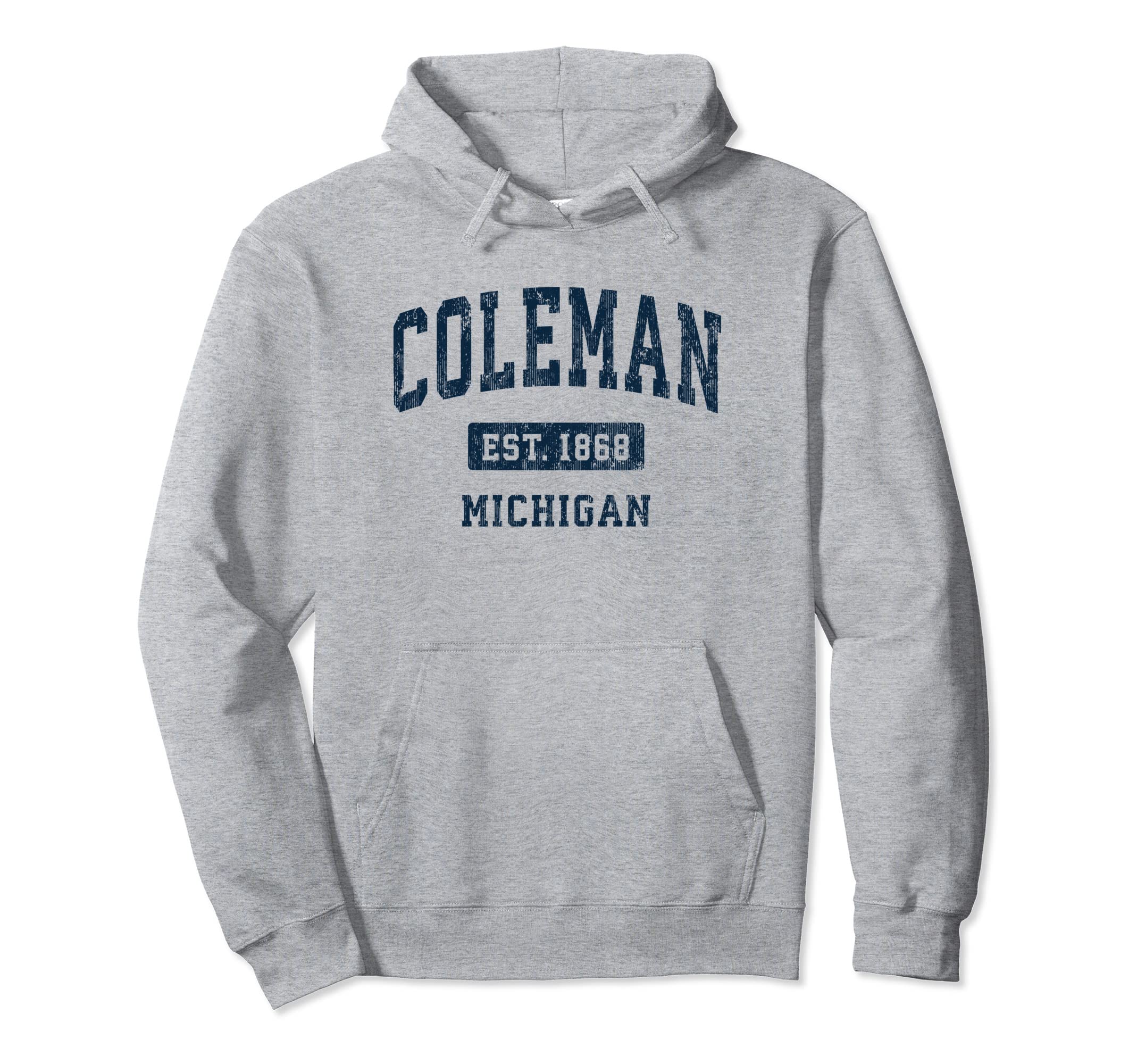 

Coleman Michigan Vintage Athletic Sports Design Hoodie