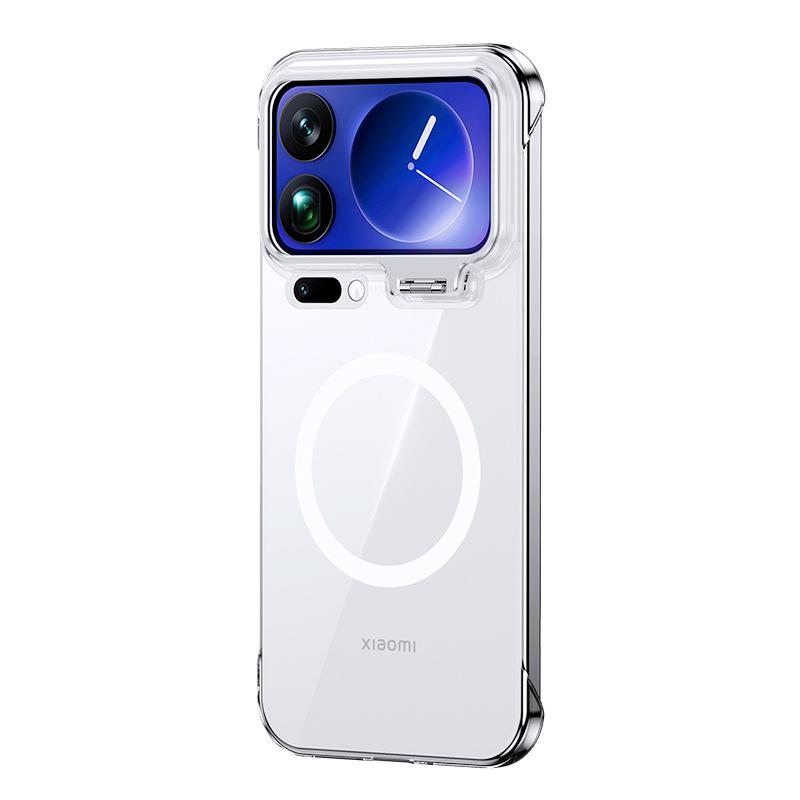 Applicable To Xiaomi 17Promax Mobile Phone Case, Invisible Lens, Metal Bracket, Magnetic Suction 15pro Heat Dissipation, Borderless Case.
