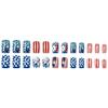 Independence Day Themed Press On Nail 24 Pieces Medium Square False Nail With Patriotic Flower Design For Celebrations