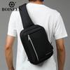 Boiseen New Men's Breast Bag Business Large Capacity Zipper Shoulder Bag USB Charging Storage Bag
