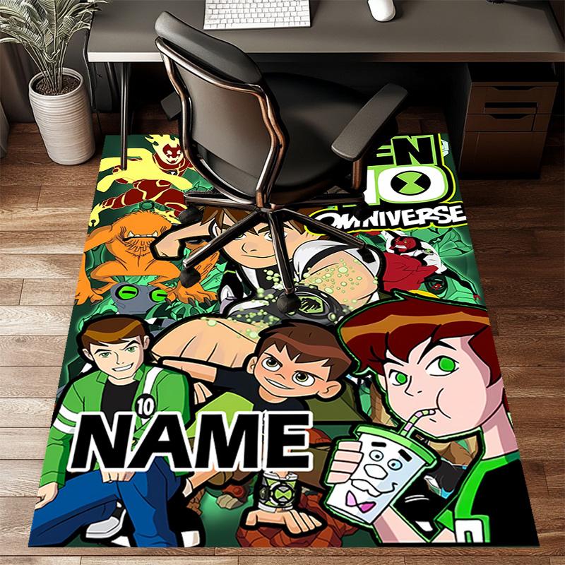 Custom Ben Mat Personalized Name, Polyester Washable Indoor Entryway Rug, Gift for Christmas, Easter, Thanksgiving Day