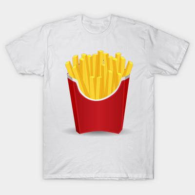 T Shirt Women French Fries Harajuku Print Kawaii Tshirt Summer Short Sleeve Female T-Shirt Top Tee