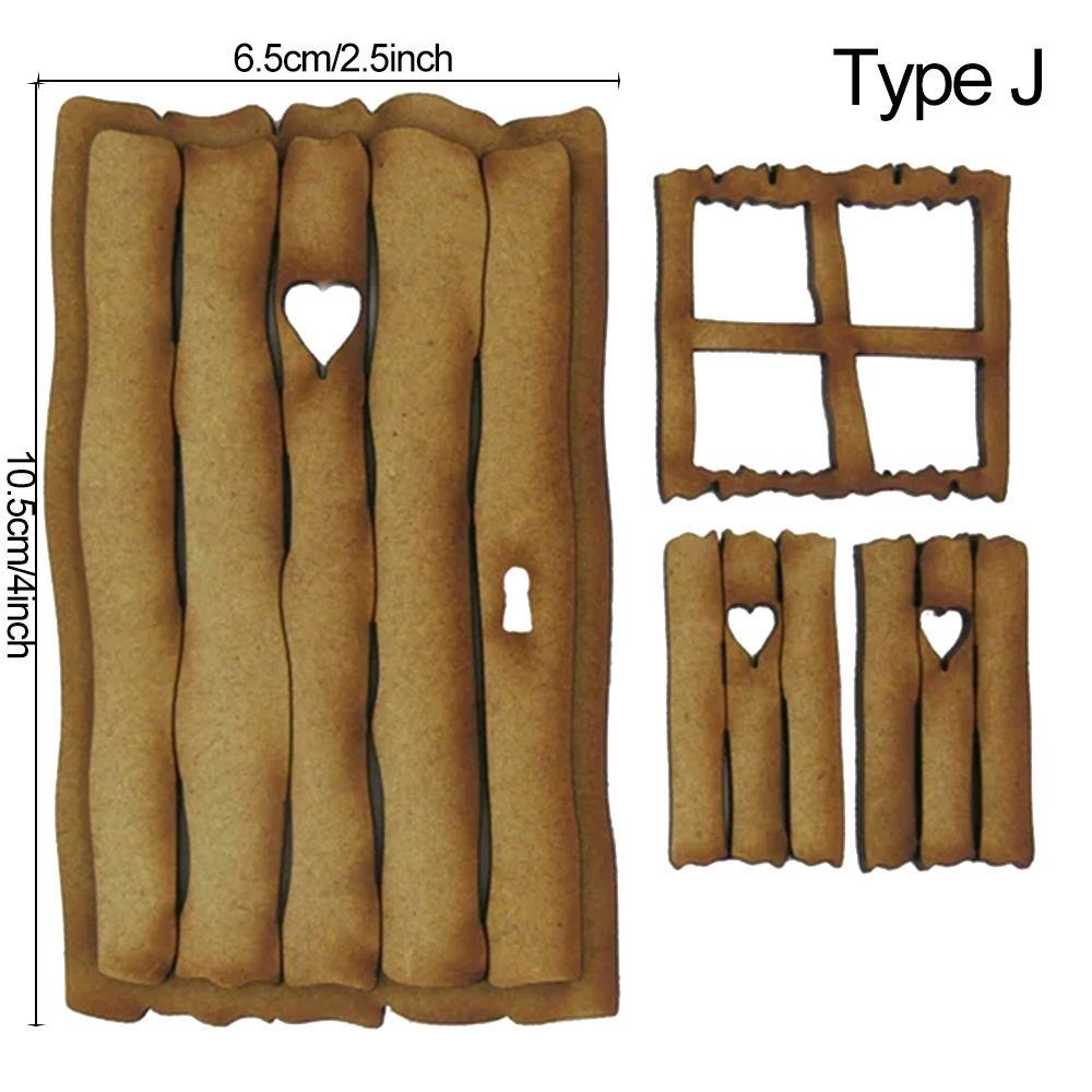 Miniature Fairy Gnome Door Figurines Vintage Wooden Elf Home Fairy Elf Door Kit For Yard Art Garden Tree Sculpture Statues Decor