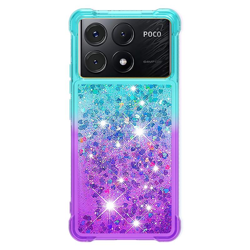 X6 Pro Case On For Fundas Xiaomi Poco X6 Pro Cover Glitter Dynamic Liquid Case For Xiomi Xiaomi PocoX6 X 6 Pro Phone Cases Etui
