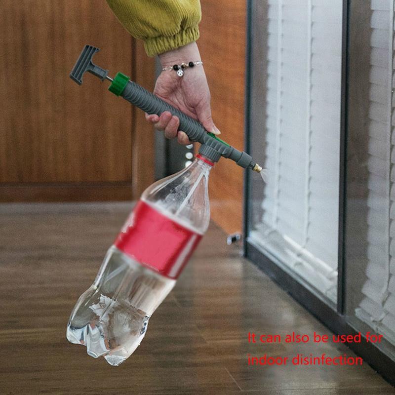 High Pressure Air Pump Manual Sprayer Adjustable Drink Bottle Spray Head Nozzle Garden Watering Tool for Home Garden