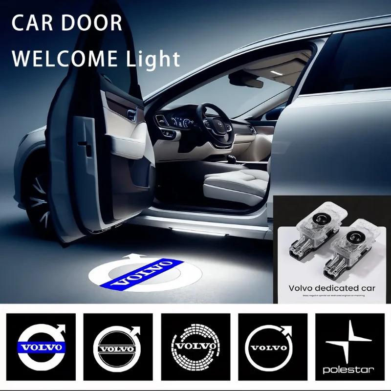 Auto Projektionslogo Willkommenslicht, Tür-LED Hochauflösendes Willkommenslicht, Geeignet für Volvo XC60 S60 S80 S80L V60 XC90 V90 V40