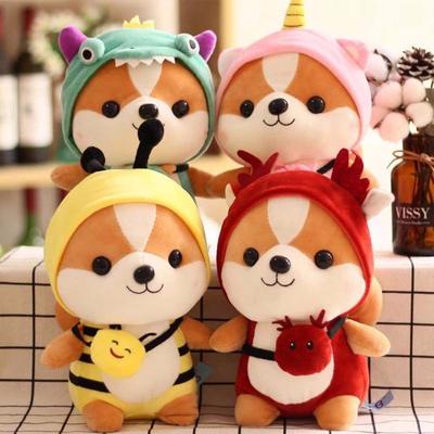 1 adet 25 CM Sevimli Shiba Inu Elk Timsah Domuz Peluş Oyuncaklar Kawaii Ayakta Hayvan Köpek Peluş Bebek Doldurulmuş Oyuncaklar Çocuk için