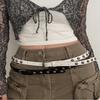 Women's American Vintage Belt Casual Rivet Thin Leather Belt Punk Style Metal Rock Unique Versatile Belt Accessories