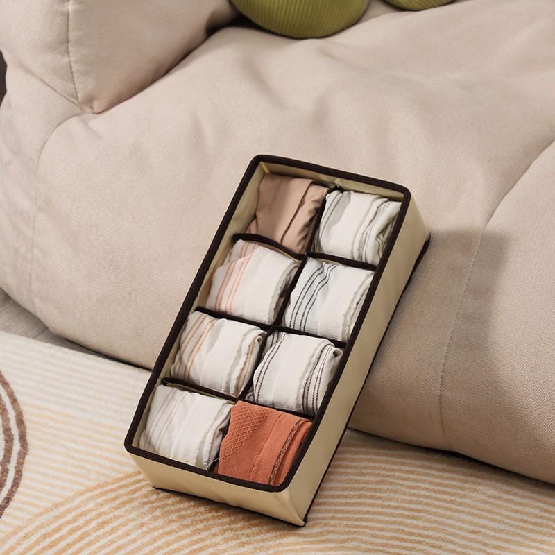 Stoff-Aufbewahrungsbox für Socken, Unterwäsche und BHs - Deckellos, Waschbar und Faltbarer Organizer