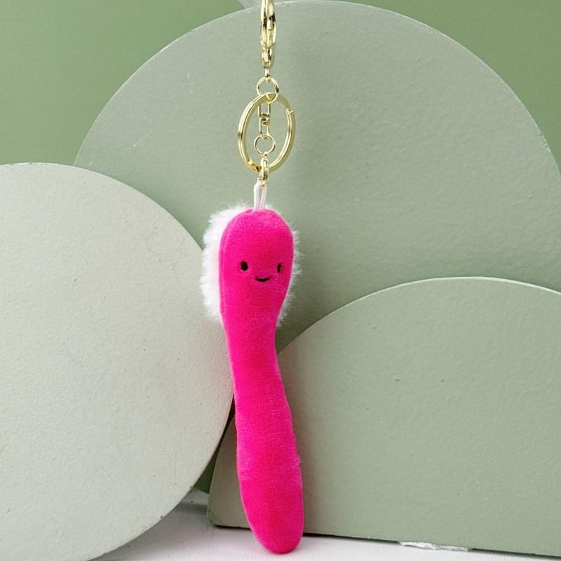 1Pc Cute Fun Plush Keychain Tooth Shape Pendant Mini Toothpaste Toothbrush Keyring Dental Cute Model For Kids Brushing Learning