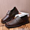 Chaussures pour hommes grande taille Velcro chaussures décontractées en cuir pour hommes 45 commerce extérieur noir chaussures mocassins paresseux pour hommes