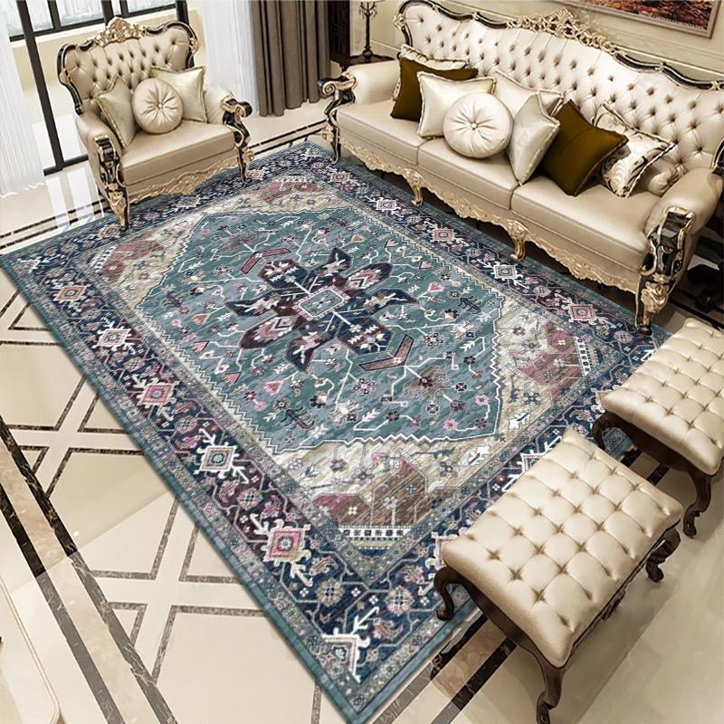 

crystal velvet Vintage bohemian rug Turkey coffee table Nordic minimalist geometric rug Non-slip Large decorative rug 60x90cm