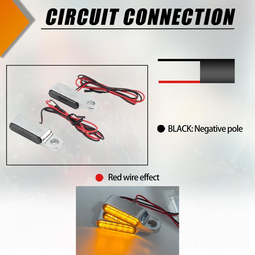 For Harley Sportster Bobber 6 LED Motorcycle Motobike Front Rear Mini Turn Signal Light Flowing Water Flashing Indicator Blinker