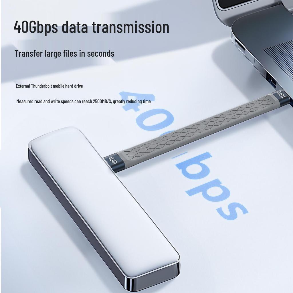 Cablu USB4 Type-C cu Încărcare Rapidă 240W, 40Gbps Thunderbolt, Compatibil 8K pentru Telefoane Mobile Universale