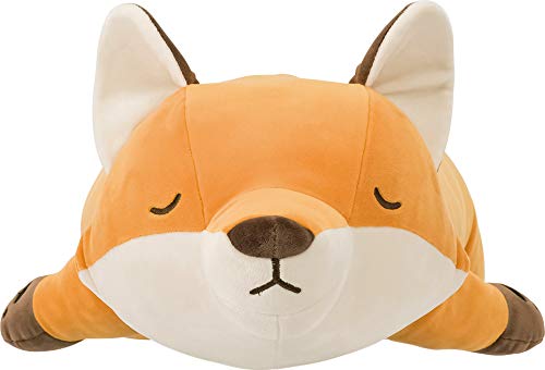 LIV HEART Premium Sleepy Animals Konta the Fox Body Pillow, Large (73cm Total Length), Fluffy and Squishy Plush Toy, Gift 78210-41