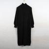 Sunshine House Autumn and Winter New Arrival Export European and American Plus Size Women's Clothes Turtleneck Long Dress Sweater Knitted Dress