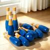 Wooden Bowling Game Indoor with Pins ChildFriendly Toy for Families, Toddlers,