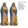 Yousheng Virgin Mary Garden Light, Outdoor Mary Statue with LED Glowing Rose, Blessed Mother Figurine for Catholic Garden Lawn Patio Decor, Memorial
