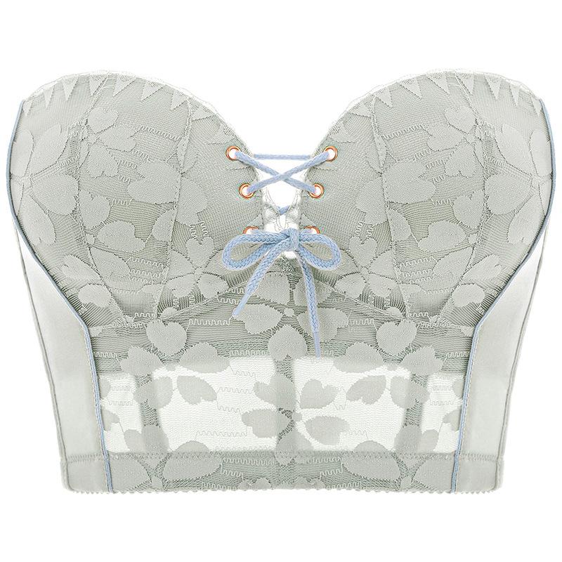 

Гарна спинка, регульована велика грудь, антипровисання, тонкий сексуальний бюстгальтер 95D зелений