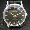 SWISS VINTAGE MONTINE HAND-WINDING MENS REFURBISHED BLACK DIAL WATCH a441065-1