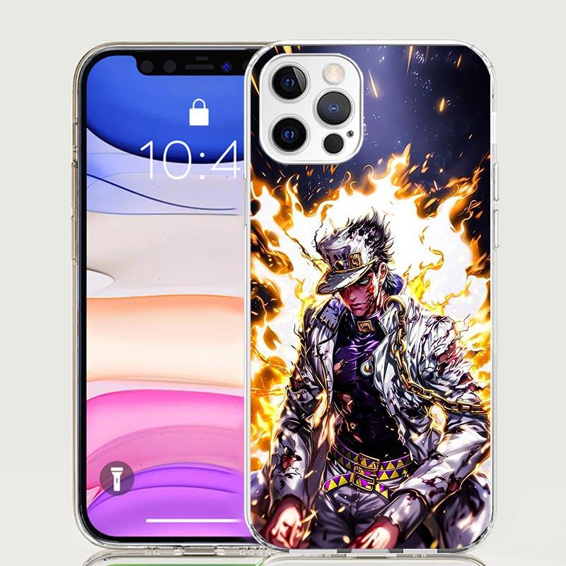 JoJo's Bizarre Adventure Kujo Jotaro Phone Case for Apple iPhone 17 Air 16 15 Plus 14 + 13 Mini 12 11 Pro Max 7 8 SE 16Max Soft