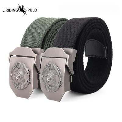 Cintura in Tela Spessa Allenamento all'Aperto Pantaloni Casual Fibbia in Lega Militare Cintura Resistente Unisex