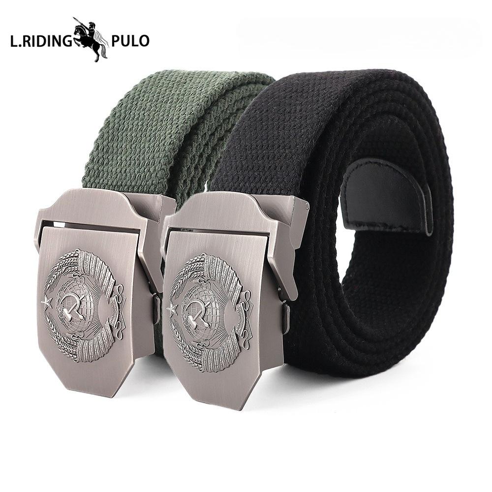 Cintura in Tela Spessa Allenamento all'Aperto Pantaloni Casual Fibbia in Lega Militare Cintura Resistente Unisex
