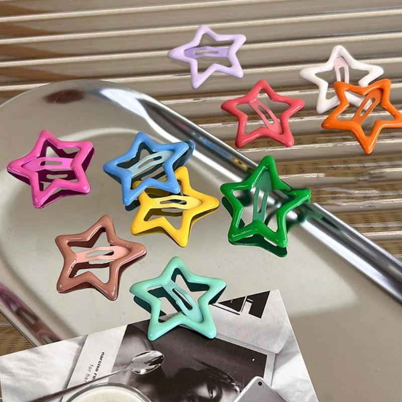 Set of 10 Hollow Star Hairpins Hair Clip Pentagram Hairpin Hair Clip Hairpin Hair Barrette Headwear Hair Pin for Girls