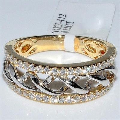 Veri gioielli in oro 14 carati 2 carati anelli di diamanti per le donne Anelli Bague Bizuteria Bague gioielli Bijoux Femme 14 K anelli in oro scatola