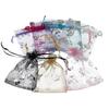 25pcs Organza Bags Colorful Butterfly Jewelry Bags Drawstring Pouches For Wedding Party Decoration Candy Jewelry Packaging Bags