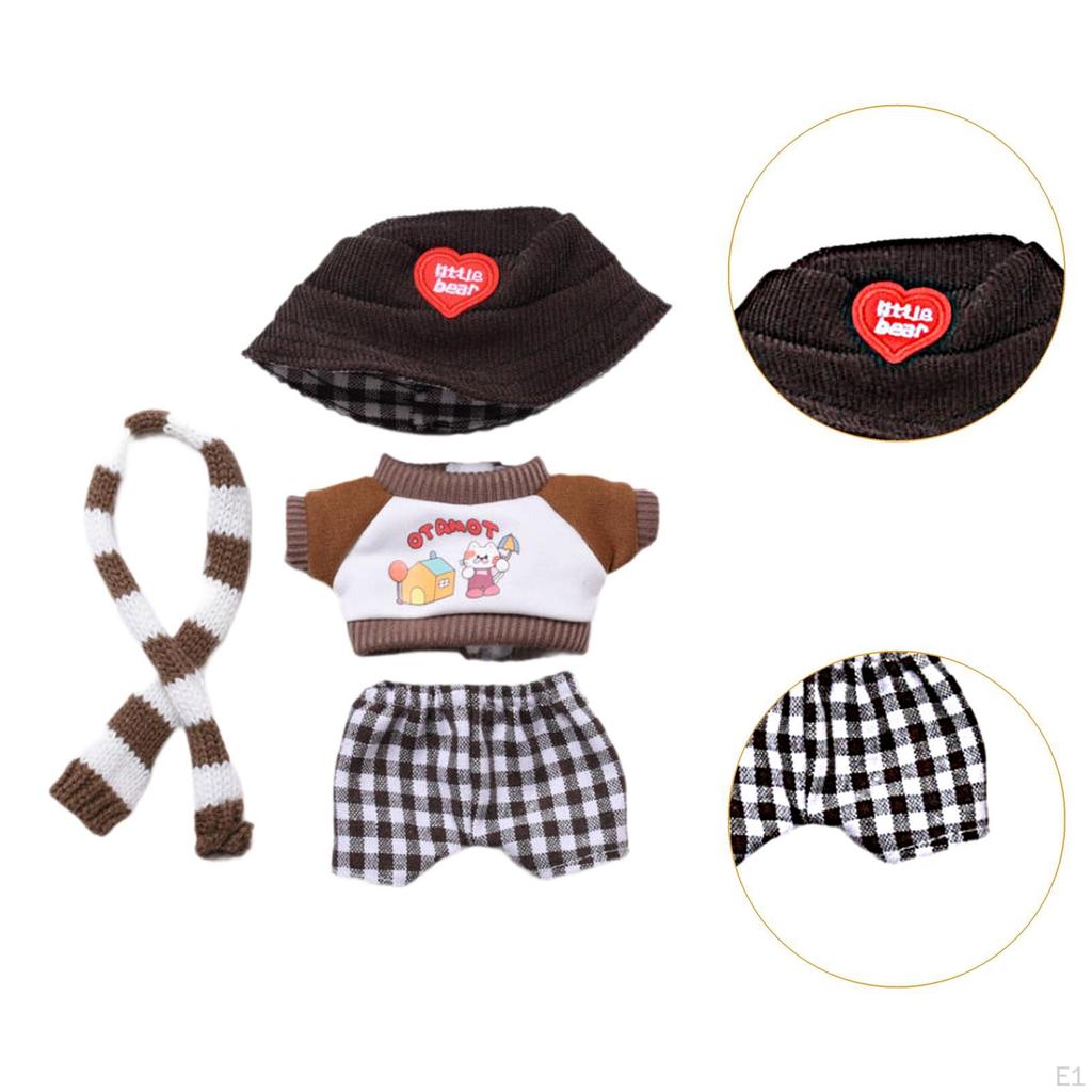 Akcesoria Kostiumowe dla Lalek 17cm, Zestaw Top i Spodnie dla Lalki