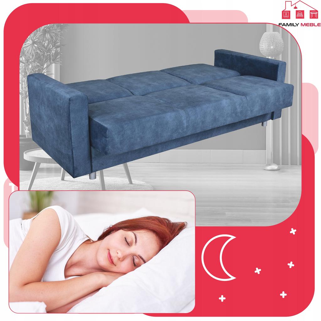 Sofa Sofa Alicja Sofa Bed Bonell Bed Family Furniture Blue