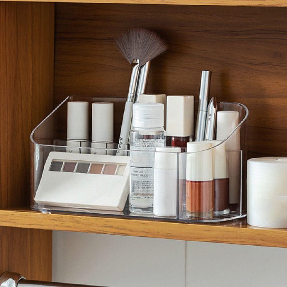 

Clear Container Makeup Storage Box Cosmetic Tray Lipstick Display Stand Dressing Table