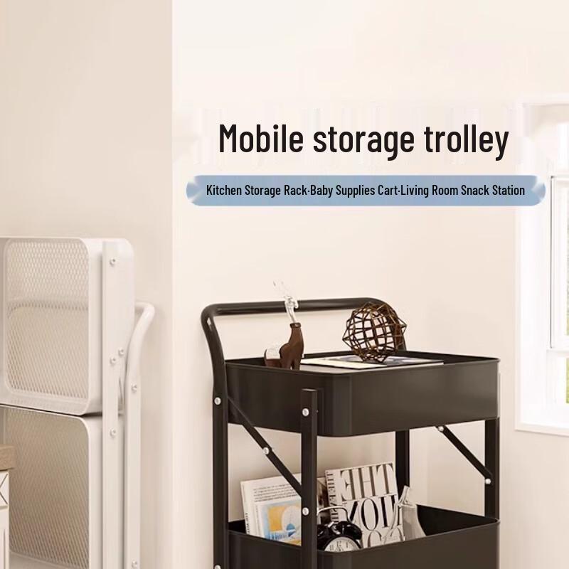 Yingbai 2-Tier Foldable Kitchen Storage Cart