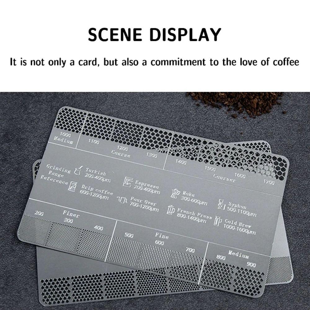 Serviceable Coffee Thickness Reference Card Thickness Comparison Ruler  Powder Grinding Comparison