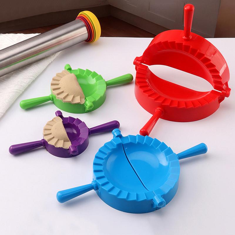 Manually Dumpling Maker Mold With Handle Dough Press Durable Plastic Multi-Color For Dumplings Cookies Pastry-Easy Use Kitchen