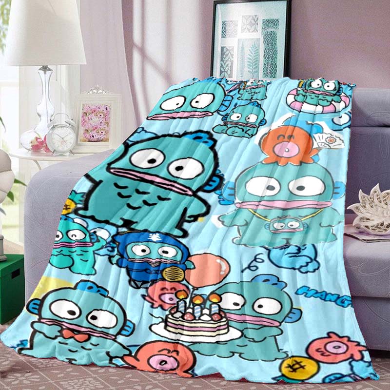 Cartoon Cute HANGYODON Soft Flannel Blanket Bedroom Sofa Picnic, Outdoor Leisure Gift BlanketW-1