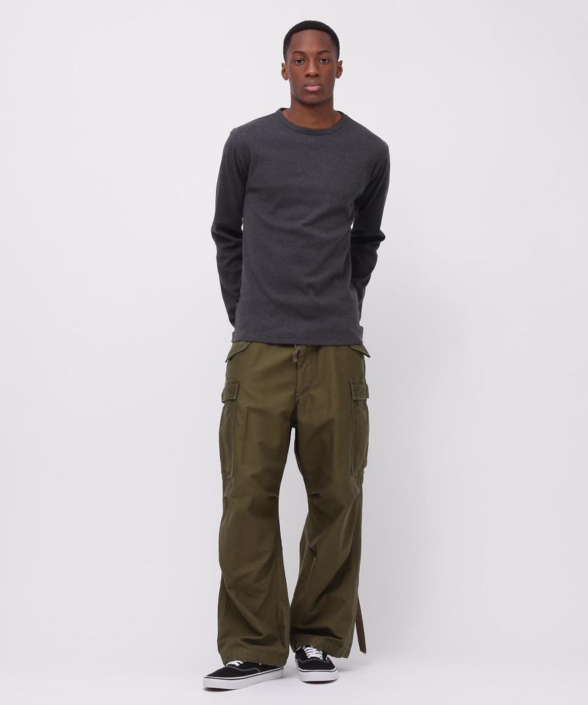 AVIREX DAILY RIB CREWNECK TEE 6153481 men's M charcoal