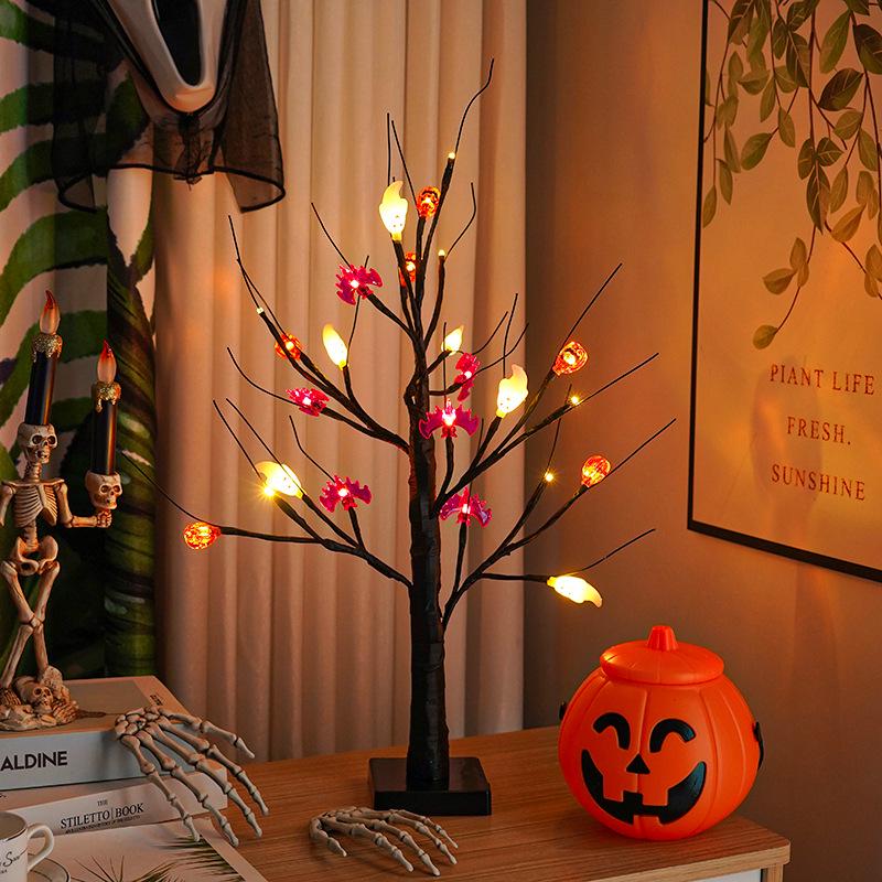 LED String Lights for Christmas, Easter, and Halloween - Birch Tree & Egg Design for Indoor/Outdoor Decor