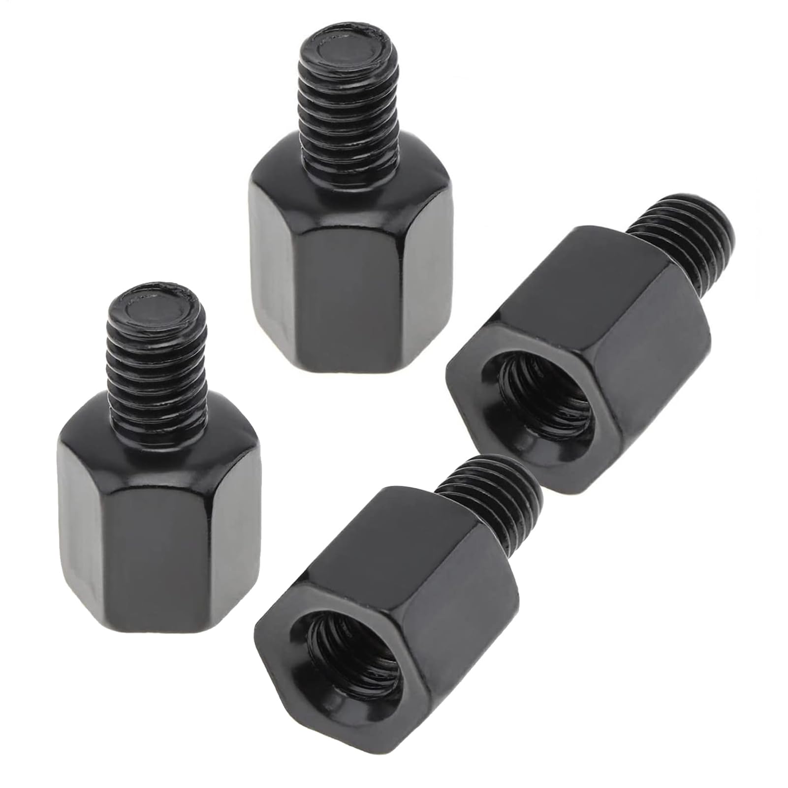 

Motorcycle Rear Mirror Thread Motorcycle Mirror Conversion Adapter - Iron Chrome Plated Motorcycle Mirror M10~M8 чёрный