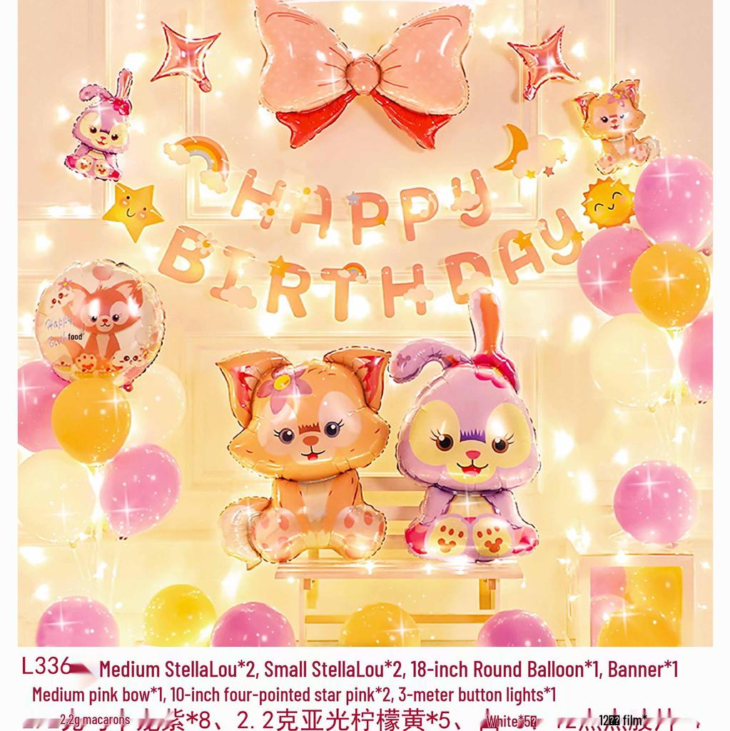 Geburtstagsdeko Ballon-Set für Kinder - Themen-Hintergrund mit Folienballons