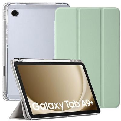 Protective Case - BOOLING - for Samsung Galaxy Tab A9 Plus - Shockproof - Green - Stylus Holder