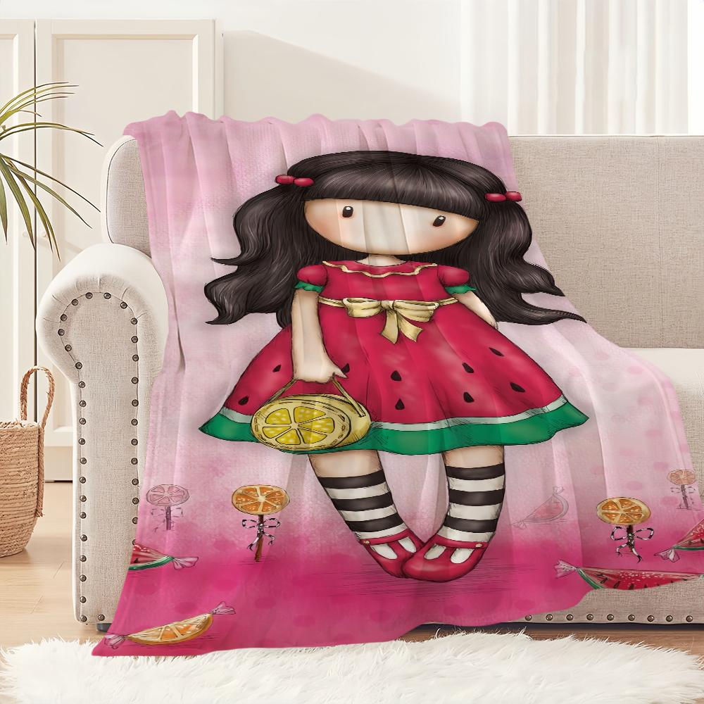 Cute Little Girl Blanket Soft Plush Nap Sofa Rug for Living G-Ggorjuss-S Room Warm Office Bedroom Birthday Home Travel Kid Gifts