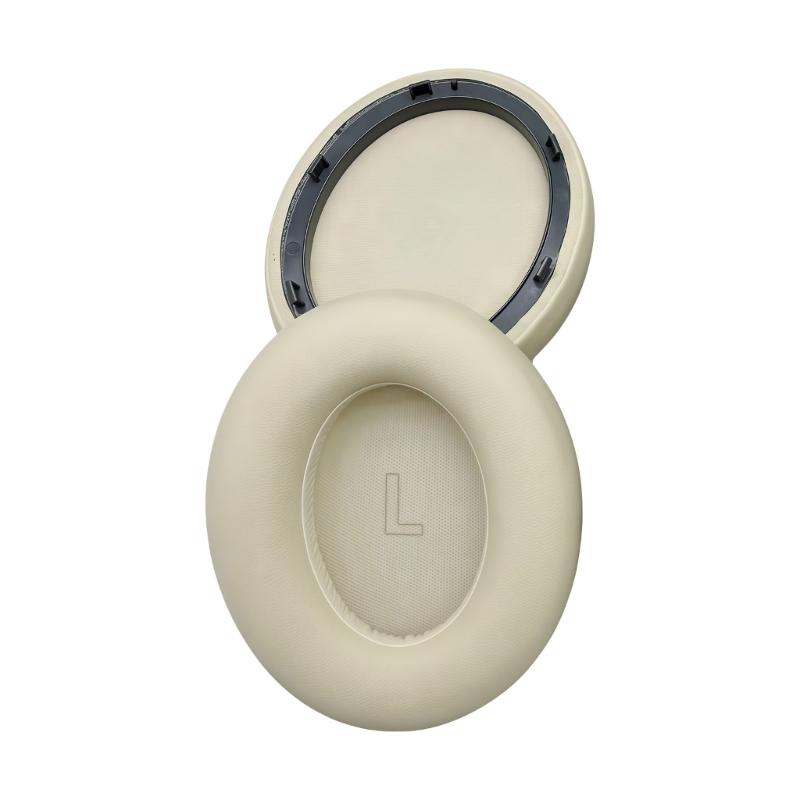 

Ear Cushions Feature Protein Leather Soft Earpads Noise Isolation Ergonomic For BH1 NC Lite AI Headphone бежевий