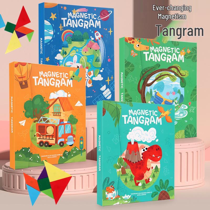 

Magnetic Tangram Math Puzzles for Early Elementary and Kindergarten Children