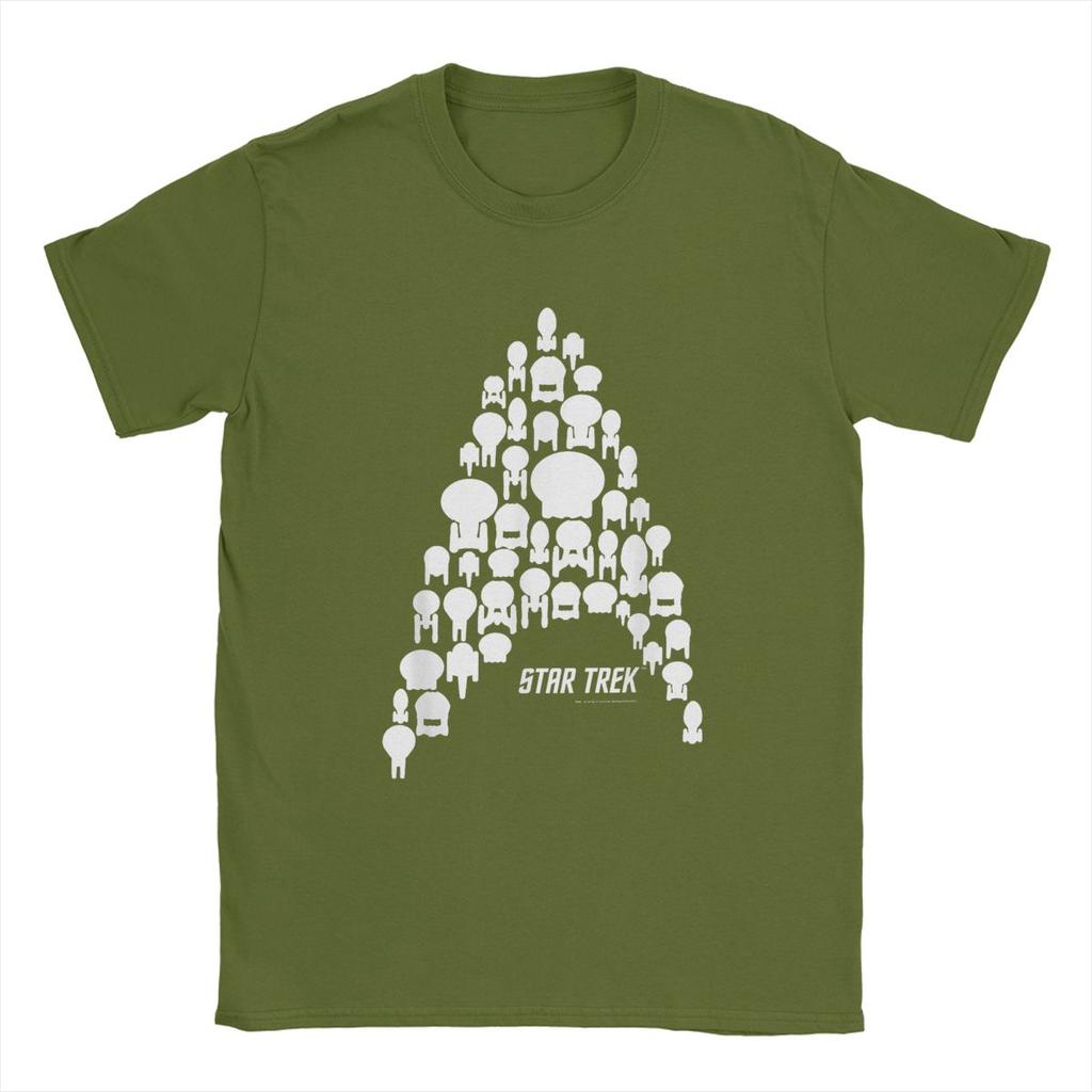 Stars Treks Federation Fleet Delta Silhouette T-Shirts Men movie Cool Pure Cotton Tees Round Neck Short Sleeve T Shirt Gift Tops